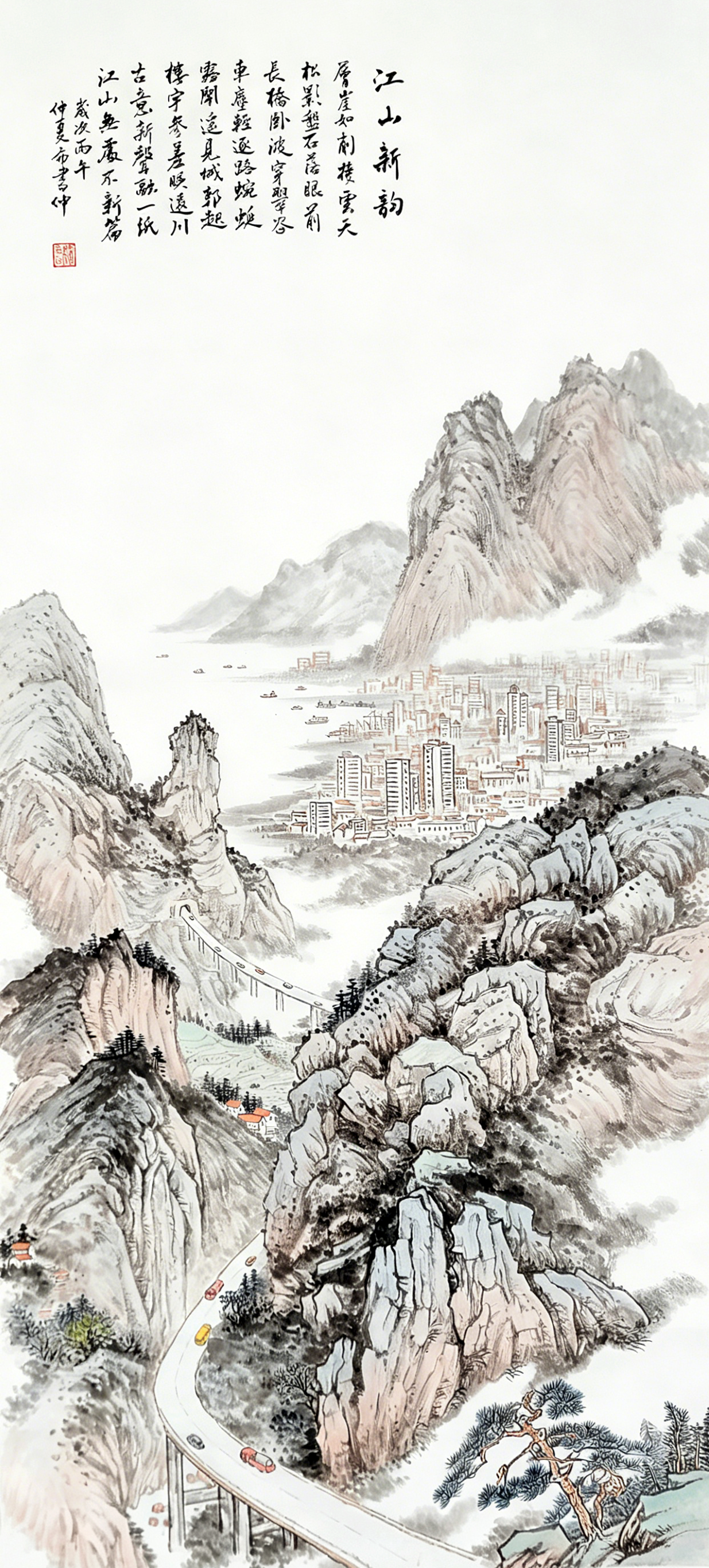 调整画的背景天空为纯白色